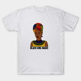 Black Girl Magic, Afro Woman, African T-Shirt